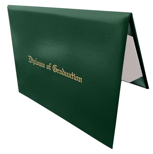Goprety Smooth Leather Imprinted Diploma Cover for Graduation Certificate Holder Size in 8 1/2" x 11" (Tent Style)