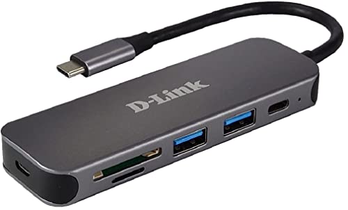 D-Link DUB-2325 Hub USB-C 5 In 1 Con 2 Porte Usb 3.0, Porta USB-C, Lettore Di Schede Sd/Microsd Per Pc, Macbook Pro, Macbook Air, Ipad Pro, Chromebook, Surface Pro E Altro - 2