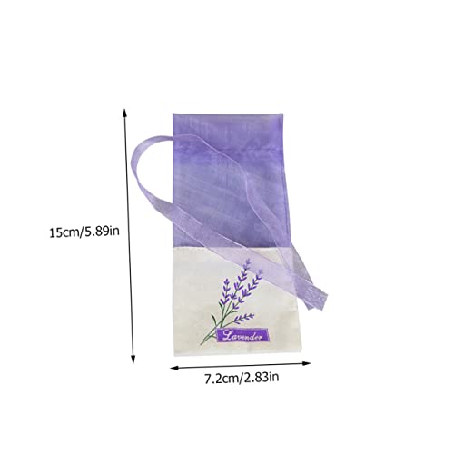 22 bolsas de saquitos lavanda vacías con lazo miniatura 2