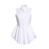 Lifestyle: Mode Fracomina Tank Blouse weiß mit Knopfleiste Weiß Bianco Large