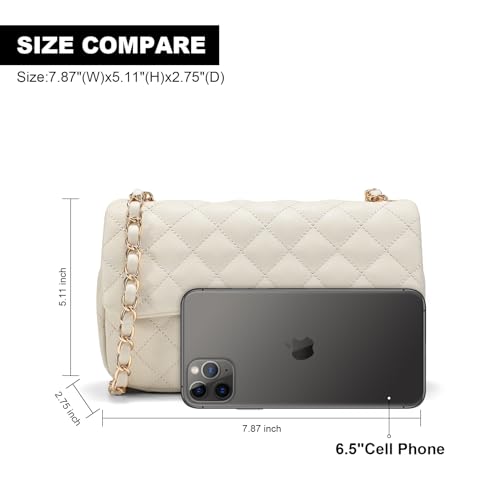 Quilted Crossbody Bags for Women, Small Soft Shoulder Handbags, Ladies Mini Vegan Leather Clutch Purses2