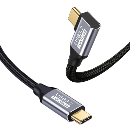 USB-C & USB-C �P�[�u�� L�� 0.5M Type-c �P�[�u�� USB3.2 Gen2(10Gbps) PD�Ή� 100W/5A�}���[�d 4K/60Hz�f���o�� �����ϋv�i�C���� MacBook Pro/Air�AIdeaPad�ASurface