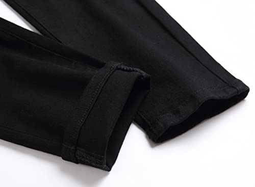 Mens Jeans Skinny Fit Stretch Black Slim Fit Jeans for Men Denim Men's Ripped Skinny Distressed Jeans Destroyed Slim Fit Stretch Biker Pants