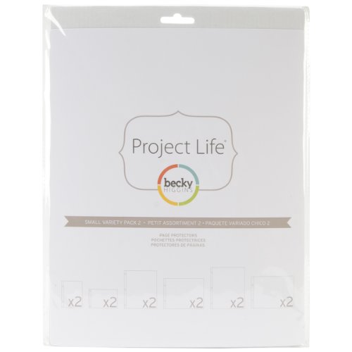 Becky Higgins 380025 Project Life Photo Pocket Page Protector-12 x Small Variety 2 (12 Piece), Clear