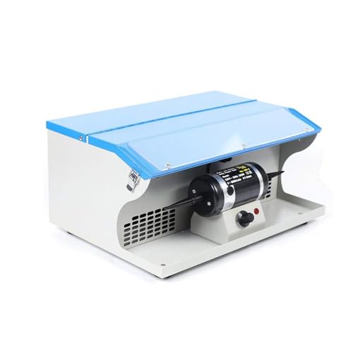 HENGJINGTR 200w smycken buffande maskin, 110v-220v polering buffing maskin, smycken poleringsverktyg dammsamlare med lätt bordsskickbuffertpolering