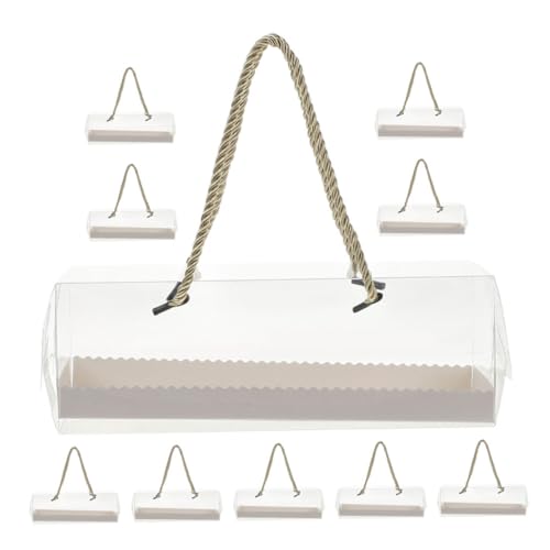 LIFKOME Dessert Box Lids Cake Roll Packaging Boxes Portable Cupcake Carrier Ideal for Party Wedding Present