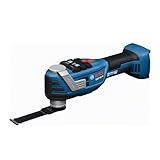 BOSCH GOP18V-40N 18V Brushless StarlockMax Oscillating Tool - Powerful 20,000 OPM, 6 Speed Settings, Auto-Stop, Ergonomic Design, Fast Accessory Changes, Ideal for Remodelers & Contractors