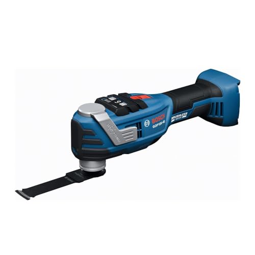 BOSCH GOP18V-40N 18V Brushless StarlockMax Oscillating Tool - Powerful 20 000 OPM 6 Speed Settings Auto-Stop Ergonomic Design Fast Accessory Changes Ideal for Remodelers & Contractors