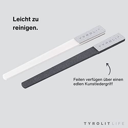 Keramik-Nagelfeile Tyrolit 2-teiliges Set mit Etui für Nagelpflege