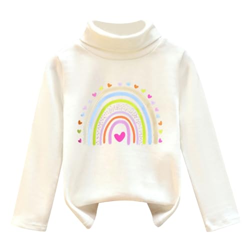 Generisch Kids Fleece Shirts with High Collar and Velvet for Warm Soft Tops Unisex, m, 9-10 Years