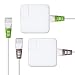 TUDIA Klip Snap On Charging Cable Saver Protector for MagSafe 2 (for MacBook Pro with Retina display) (Gray & Green)
