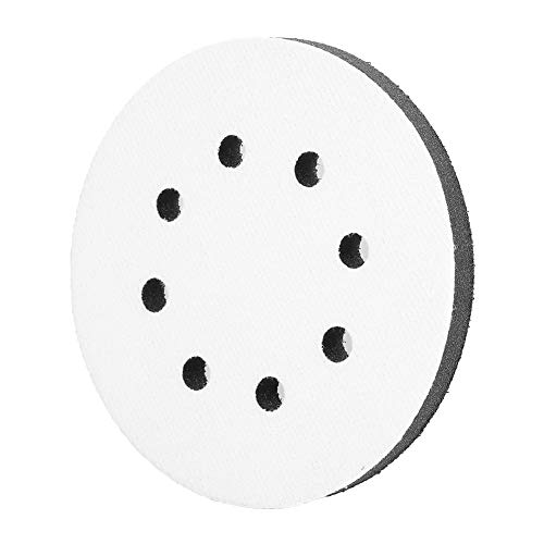8 Holes Buffer Backing Pad Soft Sponge Cushion Pad Walfront 5 Inch 125mm Diameter Soft Sponge Interface Buffer Pad for Polishing Buffering