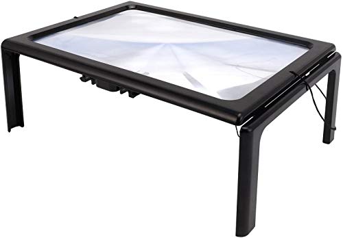 oddpod™ Hands Free Portable 4-LED Folding Stand 3X Multi-Purpose Reading Magnifier YT81602…