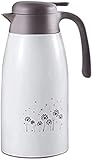 Thermo-Kaffeekaraffe, Teekanne, Edelstahl, doppelwandig, vakuumisoliert, Warm- und Kältehaltung, 2 Liter