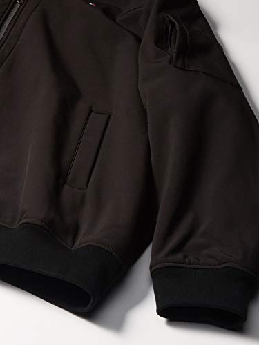 Image of Tommy Hilfiger Men's Soft Shell Fashion Bomber With Contrast Bib and Hood