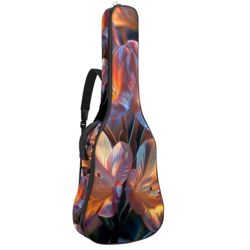 Sac pour guitare acoustique étanche multicolore fleur en cristal 42.9" housse universelle