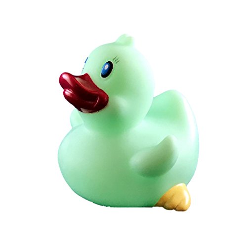 Ducky City 3" Glow In The Dark Rubber Duck [Floats Upright] - Baby Safe Bathtub Bathing Toy #TOP2
