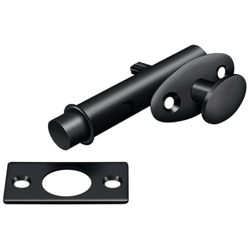 Mortise Bolt for Light Doors, Screen Doors, and Cabinet Door Finish: Black