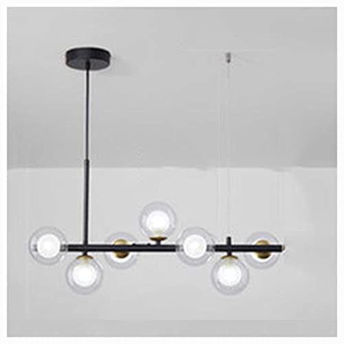 Luz colgante de techo LED de cristal: lámpara Sputnik para comedor y cocina