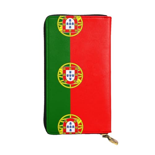 Portefeuille de voyage portable Portugal en cuir imprimé pour globe-trotteur