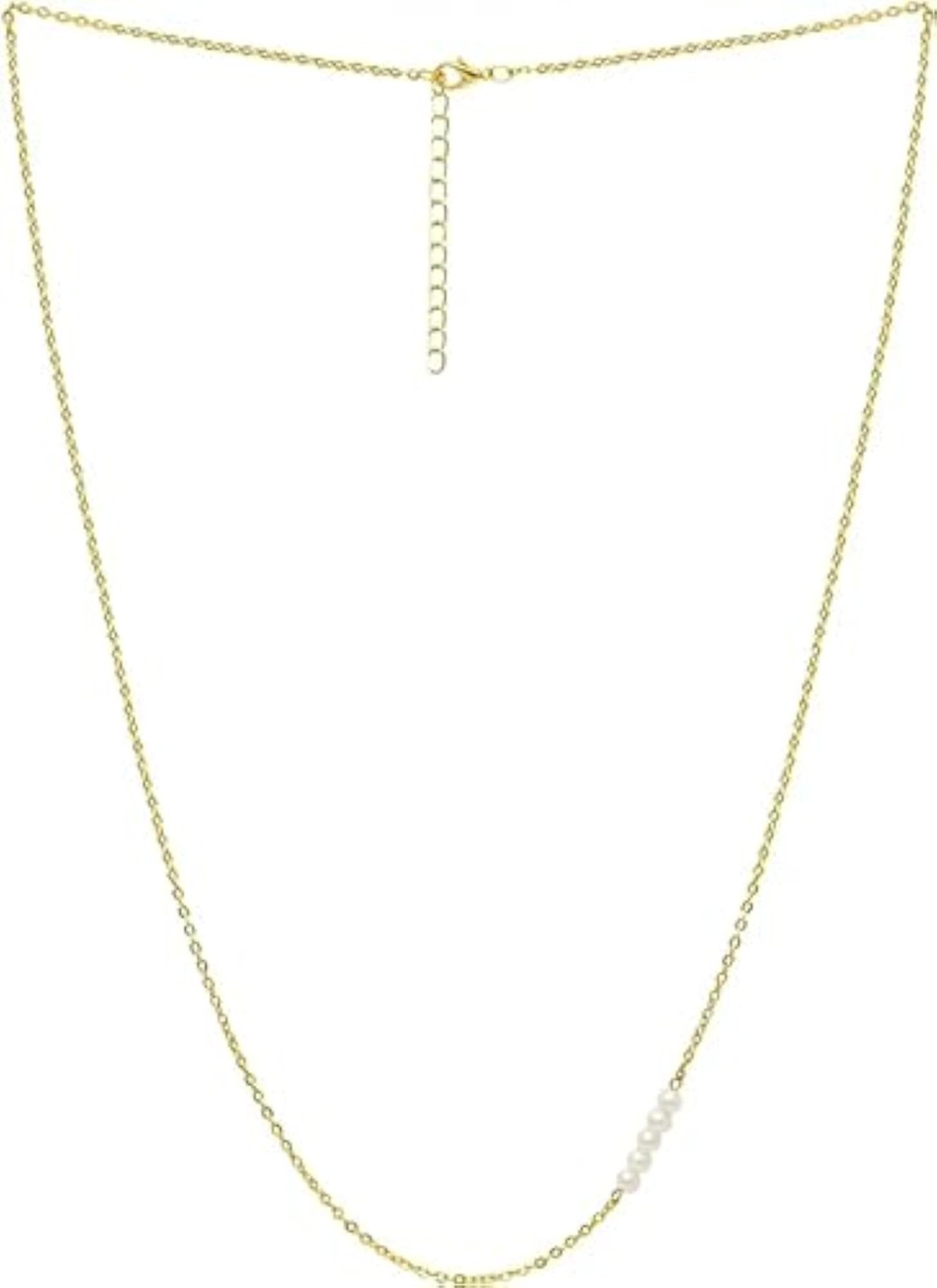 Women's Gold Plated Pearl Bikini Chain, Elegant Design