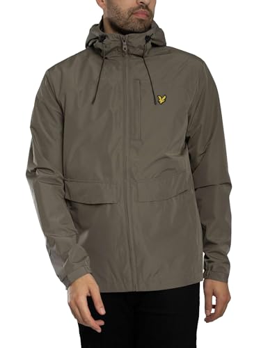Image of Lyle & Scott Jackets Lightweight Hooded Zip Through Jacket X569 Khaki Ash, M