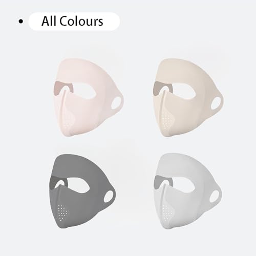 HDKXBEJ UPF 50+ Sun Protection Face Mask for Women Ice Silk Breathable UV Face Shield Mask Cover for Cycling Hiking Outdoor Sports (C1)