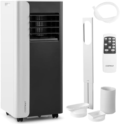 COSTWAY 7000 BTU Aire Acondicionado Portatil Silencioso, 4 en 1 A...