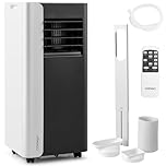 COSTWAY 4-in-1 Portable Air Conditioner 7000 BTU, Air Conditioning Unit with Cooling & Fan & Dehumidifier & Sleep Mode, AC Unit with LED Display, Remote Control & 24H Timer for Room Up to 28㎡