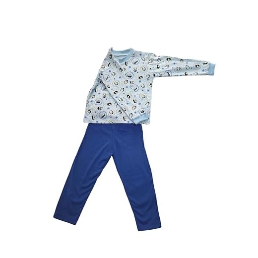 Pijama Infantil manga longa outono/inverno menino - Azul estampa pinguim malha fina 100% algodão - tamanho 4