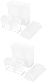 2sets Plastic Slides Staining Rack and Staining Jar for Laboratory Use Easy to Clean Strong Design for Tissue Sample and Storage