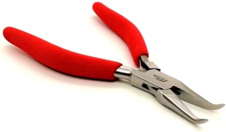 Ergonomic Bent Nose Pliers Wire Wrapping with Foam Handles Jewelry Making Tool By JTS