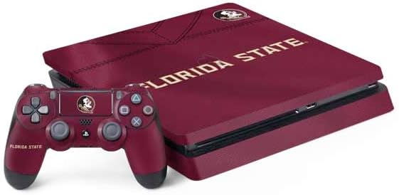 Skinit Decal Gaming Skin Compatible with PS4 Slim Bundle - Officially Licensed Florida State University Pattern Jersey Design