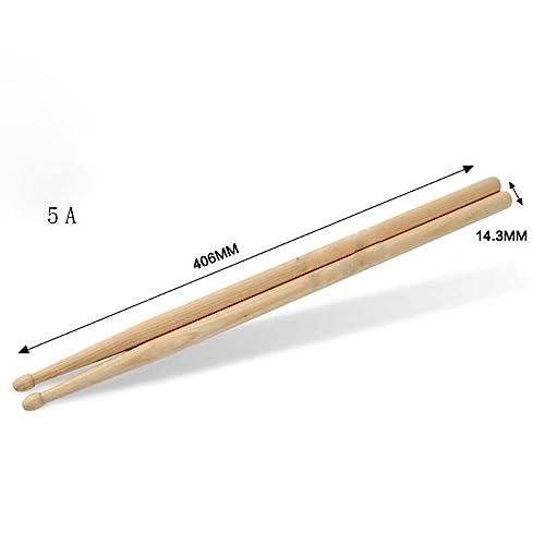 Baquetas para batería profesionales, ligeras y clásicas, par de baquetas de madera de arce para ejercicio, niños, principiantes miniatura 5