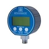 SSI MG-9V Series Media Gauge Digital Pressure Gauge Sensor with LCD Display, 100psig Operating Pressure, 9V, +/- 0.25% Accuracy, 1/4-18