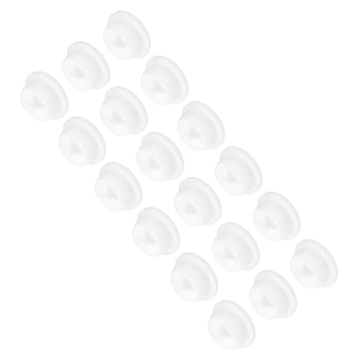 Image of MECCANIXITY 18pcs T-Shaped Silicone Plugs 26mm 1 Inch Dia Snap in Plug Hole Seal Cover Round Rubber Stopper for Kitchen Rubber Bulkheads Waterproof Sealing Plugs White