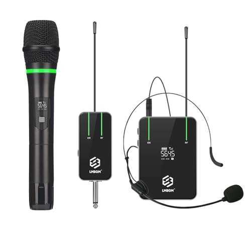 Micros portables sans fil lot de 2 avec casque de poche pour karaoké et scène