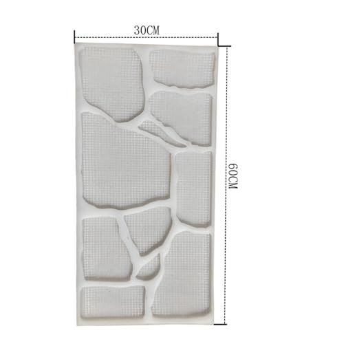 Formy do pieczątek betonowych na patio ogrodowe, wielokrotnego użytku, do dekoracyjnego wzoru kamienia, 60 x 30 cm
