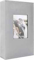 Fotoalbum 10x15 Einsteckalbum 300 Fotos Groß Kapazität Fotoalben Klein Mini Leder Album Fotobücher für Hochzeit Urlaub Jubiläum Weihnachten Geburtstag Grau