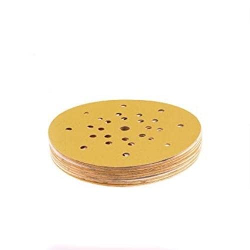 Mirka 2363205080 Gold Sanding Sheet - 200mm Grip - P80 Grit - 9 Holes - Grain: Aluminium Oxide - Bonding: Resin Over Resin - Backing: D-paper/C-paper - Gold - Pack contains 50 pieces - Image 2