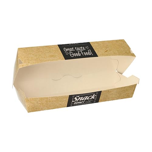 PAPSTAR 300 Baguetteboxen, Pappe Pure 6,2 cm x 7,5 cm x 21 cm Good Food