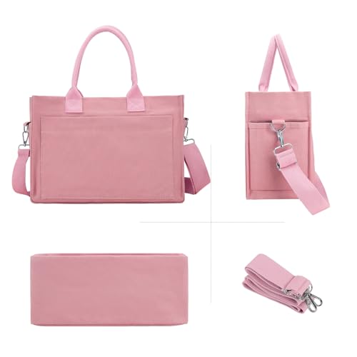 Canvas Tote Bags for Women，Work Tote Bags with Pockets,Crossbody Tote Bag Everything Handbags Shoulder Bags for Women4