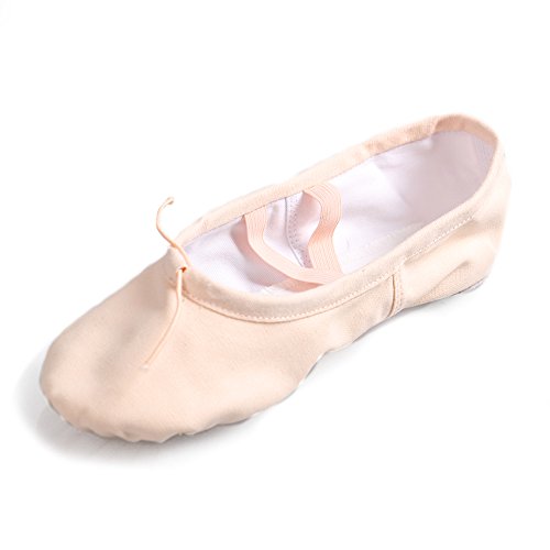 DKZSYIM Ballet Canvas Dance Shoes Slipper Yoga Flat Split Sole for Girls,CBC