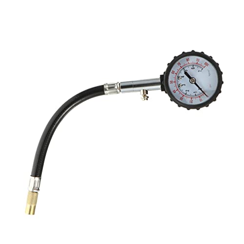 PRETYZOOM Car Tire Pressure Gauge with Hose High Precision Auto Inflator for Motorcycle Easy to Read Compact Design Reliable Air Pressure Tester for Accurate