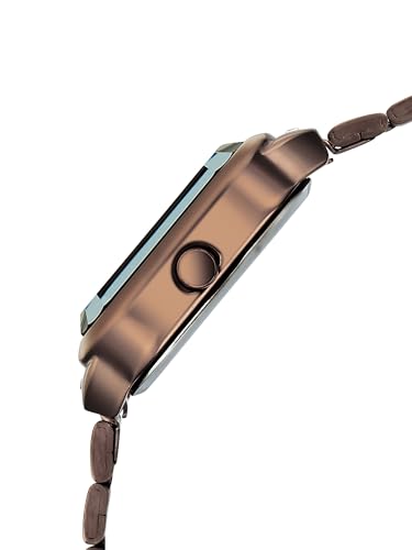 Image of Fastrack Vyb Seeker with Quartz Analog Grey Dial Coffee Brown Stainless Steel Strap Watch for Girls - FV60124QM01W