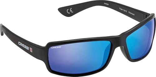 CRESSI �X�|�[�c �Ό������Y �T���O���X ���j�Z�b�N�X [ NINJA ] ������ �a�����̂��郌���Y ���O��100%�J�b�g �P�[�X�t�� �u���b�N (�u���[�~���[�����Y) DB100006 �y���K�i�z