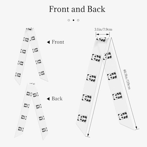 Simple Panda Simple Panda Pattern scarf 46.9x3.1 inches Suitable for commuting, dating and leisure2