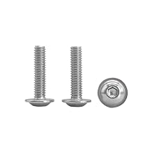 M3 M4 M5 M6 M8 M10 SS304 Stainless Steel Hex Socket Bolt Button Flanged Head Screw M10 x 16mm - 10pcs