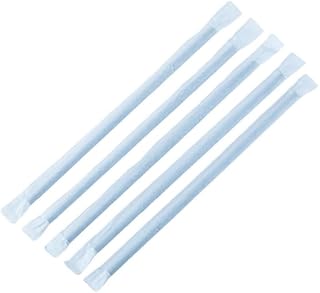 Fiesta - Pajitas de papel flexible y compostable envueltas en color negro, 210 mm y 6 mm (paquete de 250)