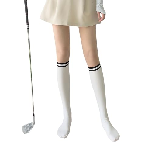 Gamsungtex Golf Two Tone Ringle Knee-High Stockings/Pantyhose/Socks/Tights, 32, Skin